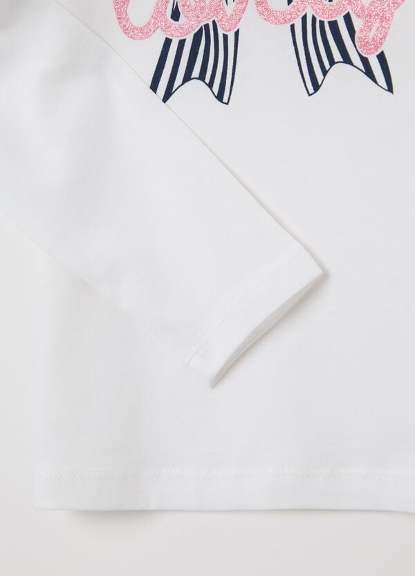 Ovs T-shirt Maniche Lunghe In Cotone "Lovely"