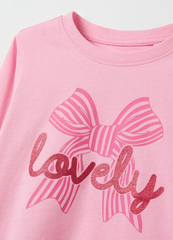 Ovs T-shirt Maniche Lunghe In Cotone "Lovely"