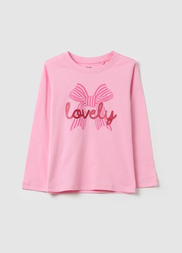 Ovs T-shirt maniche lunghe in cotone "Lovely"