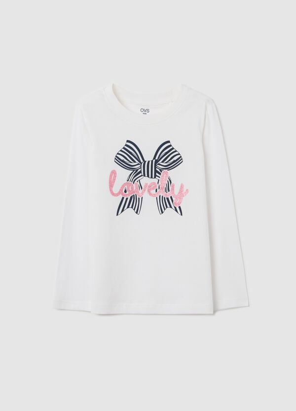Ovs T-shirt maniche lunghe in cotone "Lovely"
