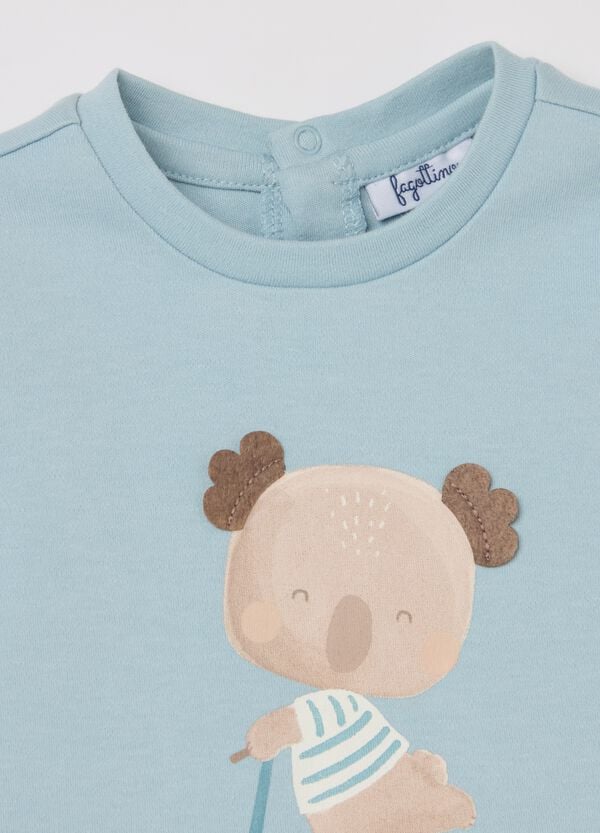 Ovs T-shirt Maniche Lunghe In Cotone Stampa Koala