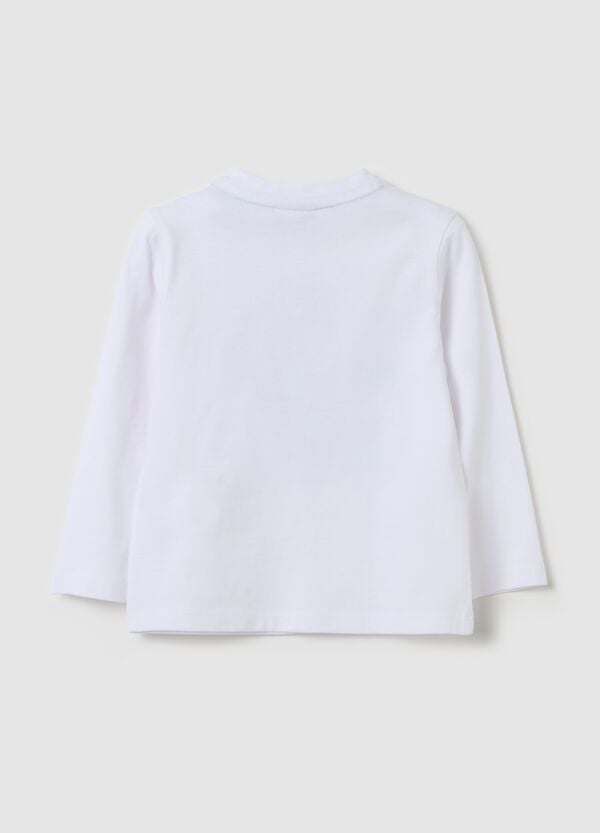 Ovs T-shirt Maniche Lunghe In Cotone Stampa Marina