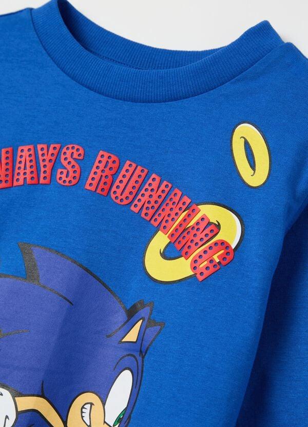 Ovs T-shirt Maniche Lunghe In Cotone Stampa Sonic