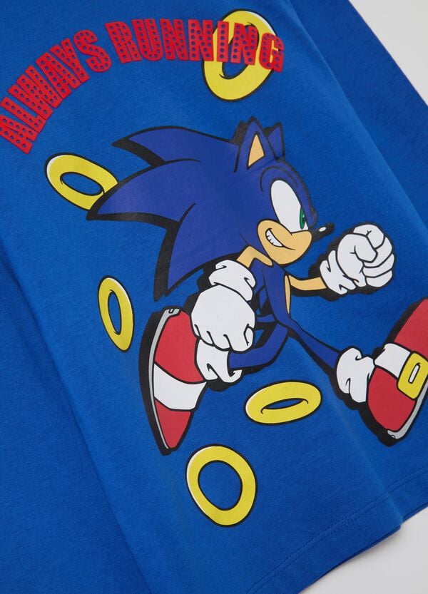 Ovs T-shirt Maniche Lunghe In Cotone Stampa Sonic