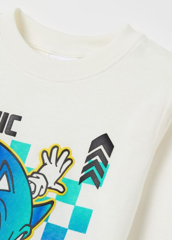 Ovs T-shirt Maniche Lunghe In Cotone Stampa Sonic