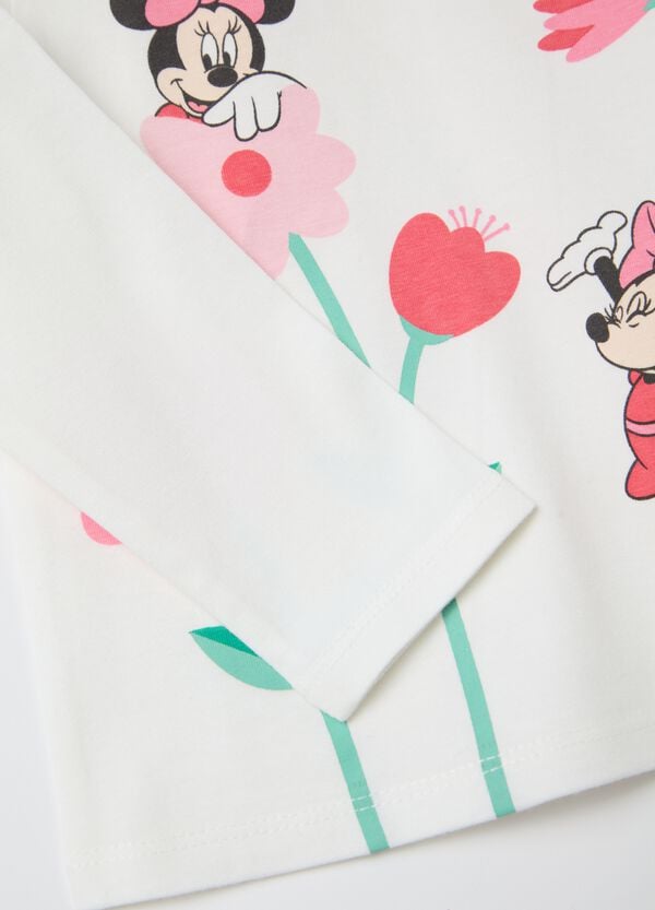 Ovs T-shirt Maniche Lunghe Stampa Minnie E Fiori