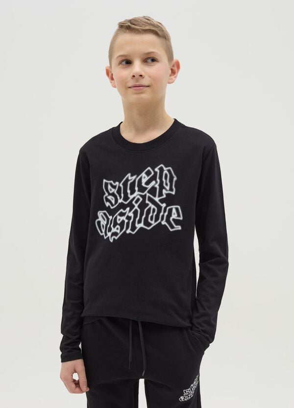 Ovs T-shirt maniche lunghe stampa "Step Aside"