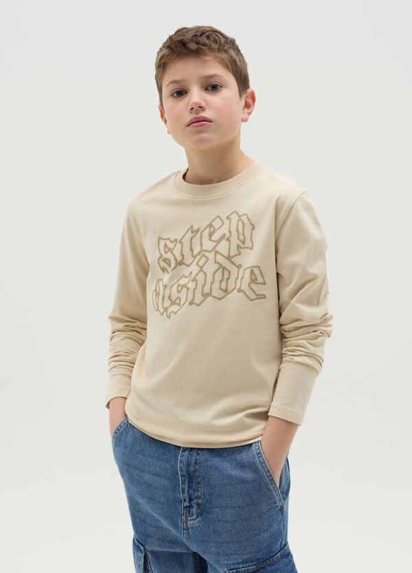 Ovs T-shirt maniche lunghe stampa "Step Aside"