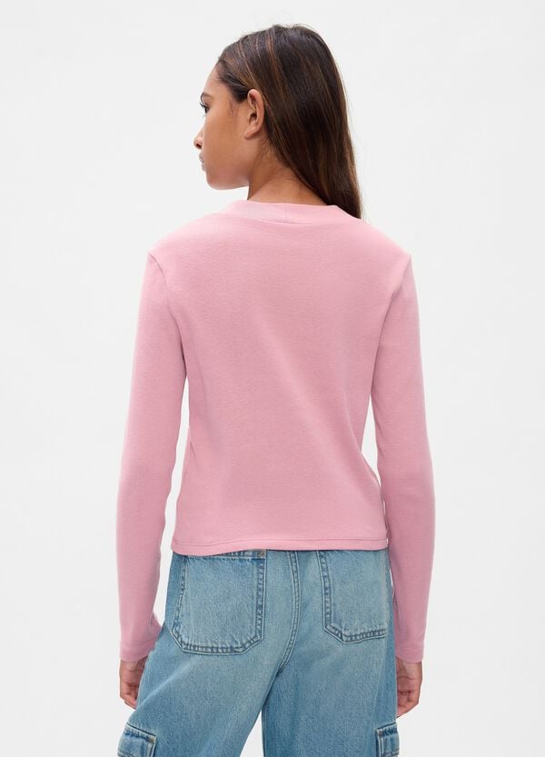 Ovs T-shirt Mock Neck Con Maniche Lunghe