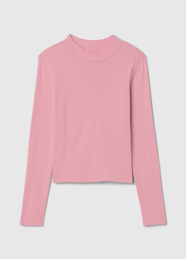 Ovs T-shirt Mock Neck Con Maniche Lunghe