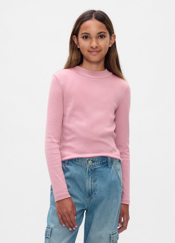 Ovs T-shirt mock neck con maniche lunghe