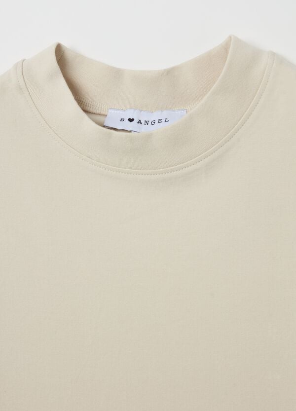 Ovs T-shirt Mock Neck In Cotone Stretch