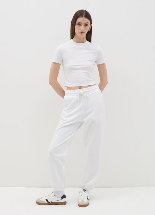 Ovs T-shirt Mock Neck In Cotone Stretch