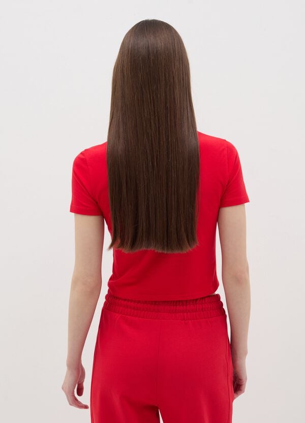 Ovs T-shirt Mock Neck In Cotone Stretch