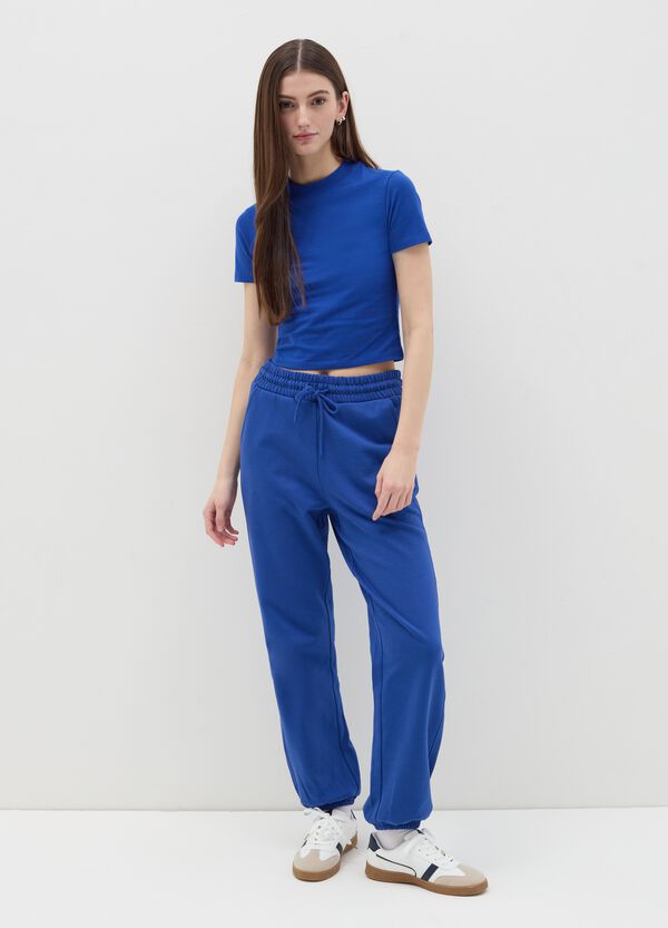 Ovs T-shirt Mock Neck In Cotone Stretch