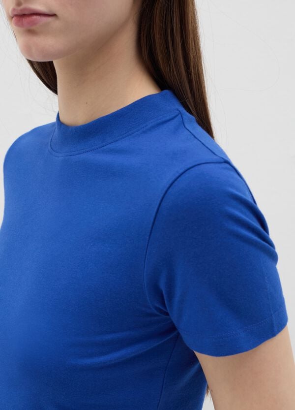 Ovs T-shirt Mock Neck In Cotone Stretch