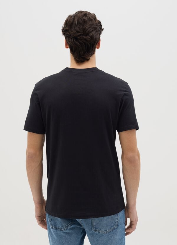 Ovs T-shirt Nera A Maniche Corte Canada's Trail