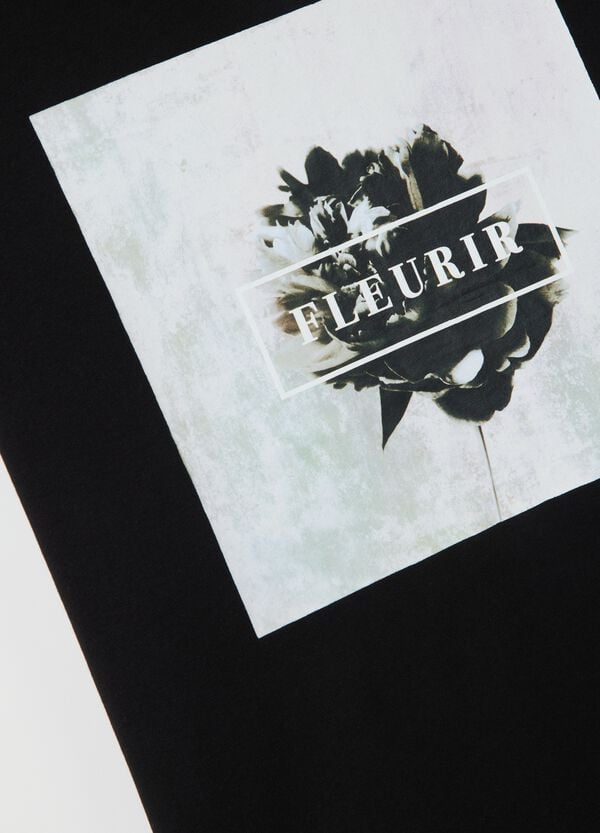 Ovs T-shirt Nera A Maniche Corte In Cotone Curvy