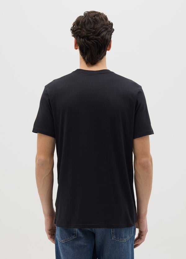 Ovs T-shirt Nera Con Logo Canada's Trail