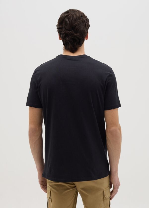 Ovs T-shirt Nera Con Logo Canada's Trail