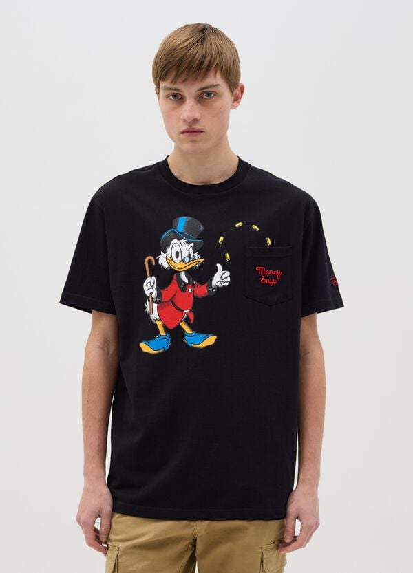Ovs T-shirt nera stampa Disney Paperon de' Paperoni