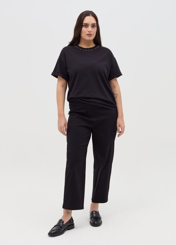 Ovs T-shirt Oversize Con Applicazioni Curvy