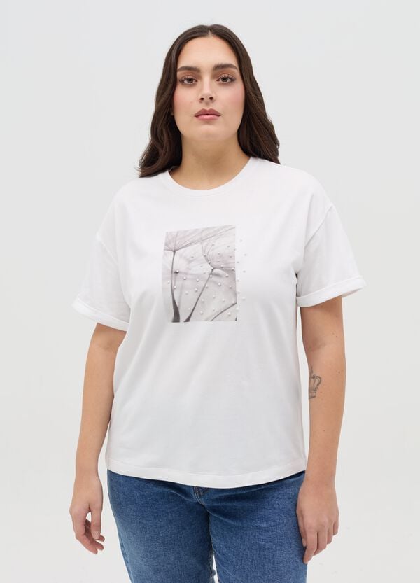 Ovs T-shirt Oversize Con Applicazioni Curvy