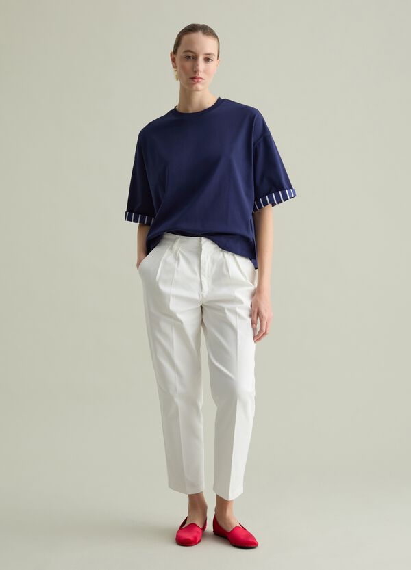 Ovs T-shirt oversize con dettaglio a contrasto