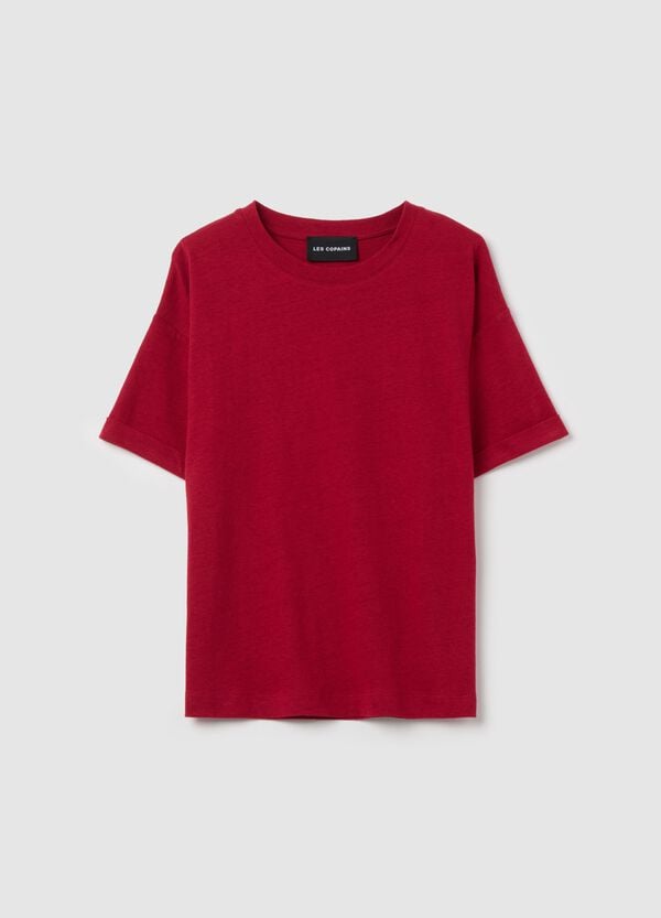 Ovs T-shirt oversize in cotone e lino