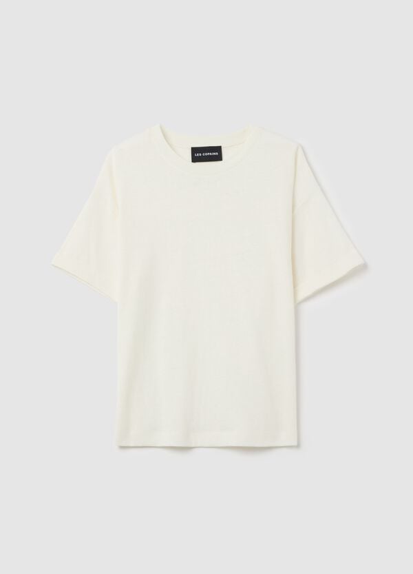 Ovs T-shirt oversize in cotone e lino