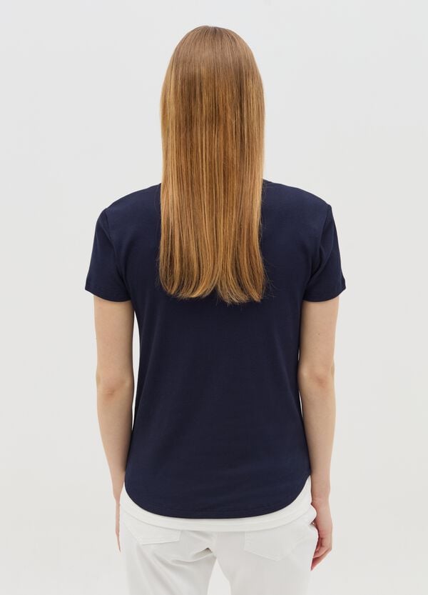 Ovs T-shirt Premaman A Costine Scollo Serafino