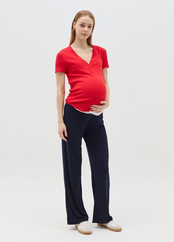 Ovs T-shirt premaman a costine scollo serafino