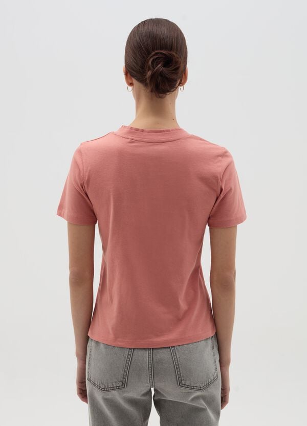 Ovs T-shirt Rosa Con Scollo A V
