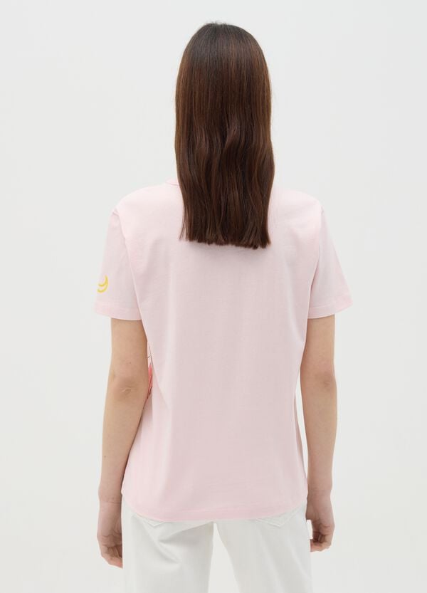 Ovs T-shirt Rosa In Cotone Con Stampa Sailor Moon