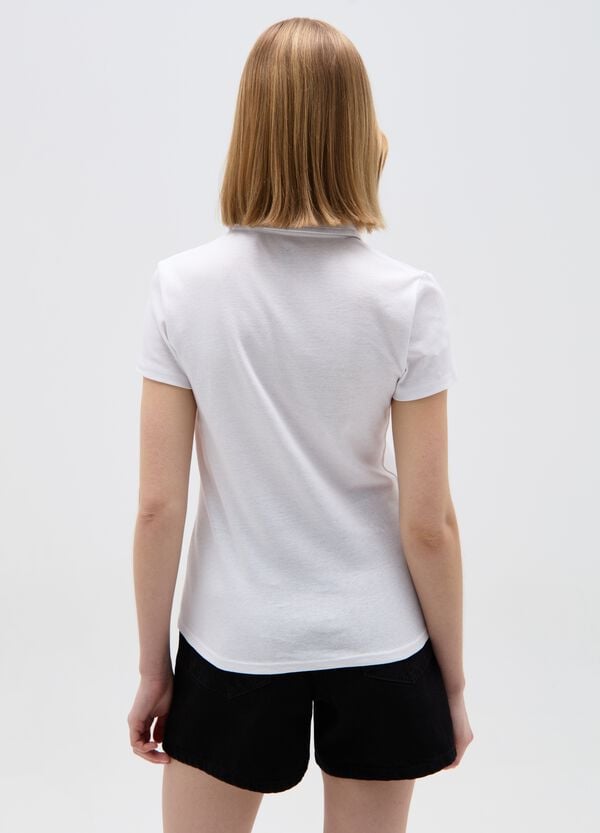 Ovs T-shirt Scollo A Polo Con Inserto Crochet