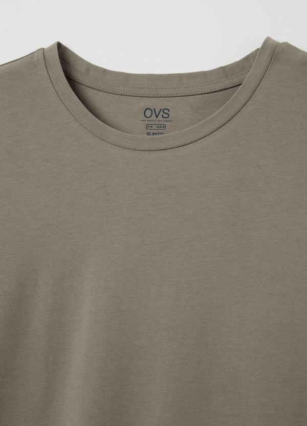 Ovs T-shirt Slim Fit In Cotone Bio