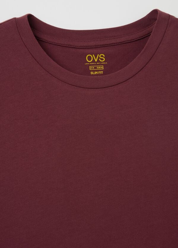 Ovs T-shirt Slim Fit In Cotone Bio