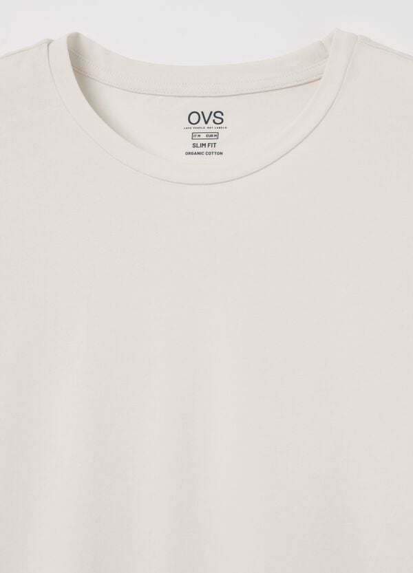 Ovs T-shirt Slim Fit In Cotone Bio