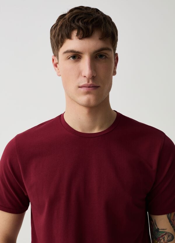Ovs T-shirt Slim Fit In Cotone Bio Stretch
