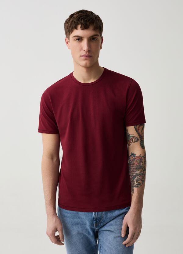 Ovs T-shirt slim fit in cotone bio stretch