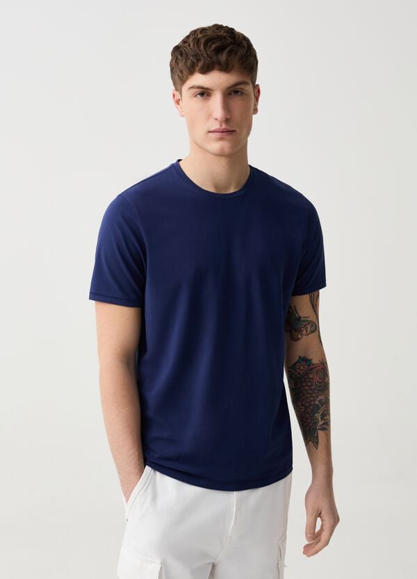 Ovs T-shirt Slim Fit In Cotone Bio Stretch