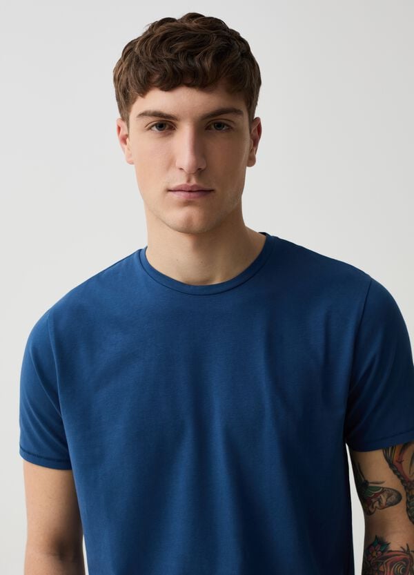 Ovs T-shirt Slim Fit In Cotone Bio Stretch