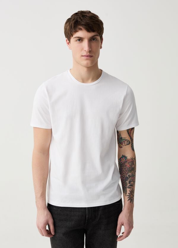 Ovs T-shirt slim fit in cotone bio stretch