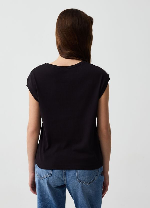 Ovs T-shirt Smanicata Con Applicazione Crochet