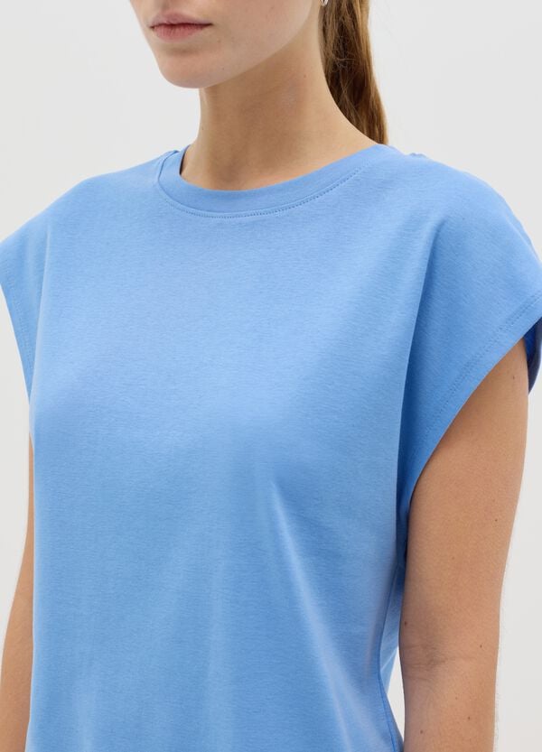 Ovs T-shirt Smanicata In Cotone Azzurro