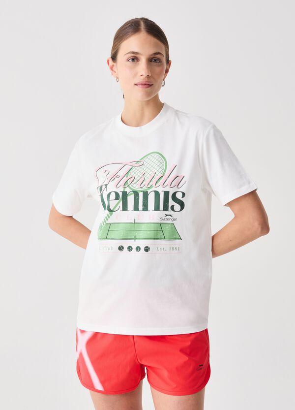 Ovs T-shirt Sportiva Stampa Tennis SLAZENGER