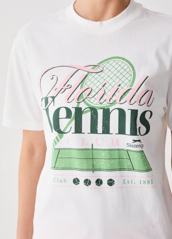 Ovs T-shirt Sportiva Stampa Tennis SLAZENGER