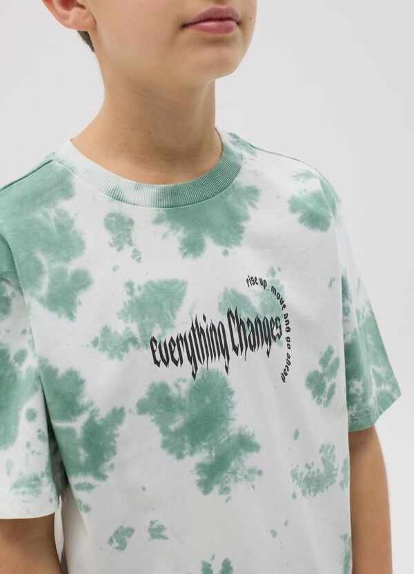 Ovs T-shirt Tie Dye Con Stampa Lettering