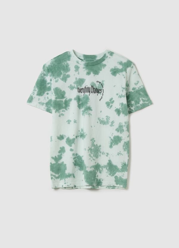 Ovs T-shirt Tie Dye Con Stampa Lettering