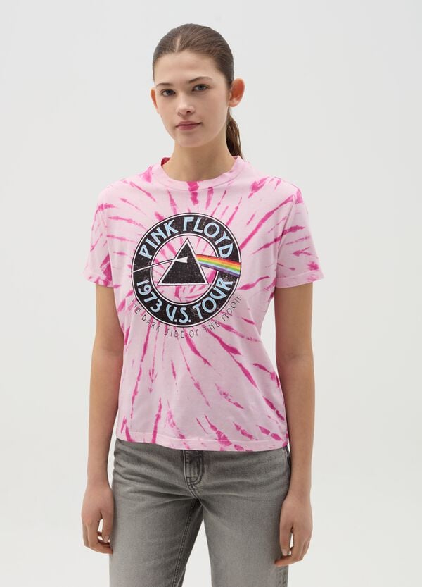 Ovs T-shirt Tie Dye con stampa Pink Floyd